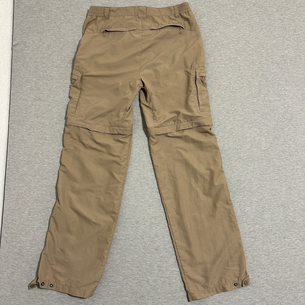 REI Convertible Hiking Cargo Pants Khaki Tan Zip Off Shorts Womens Size 32x33.5 - Picture 2 of 16